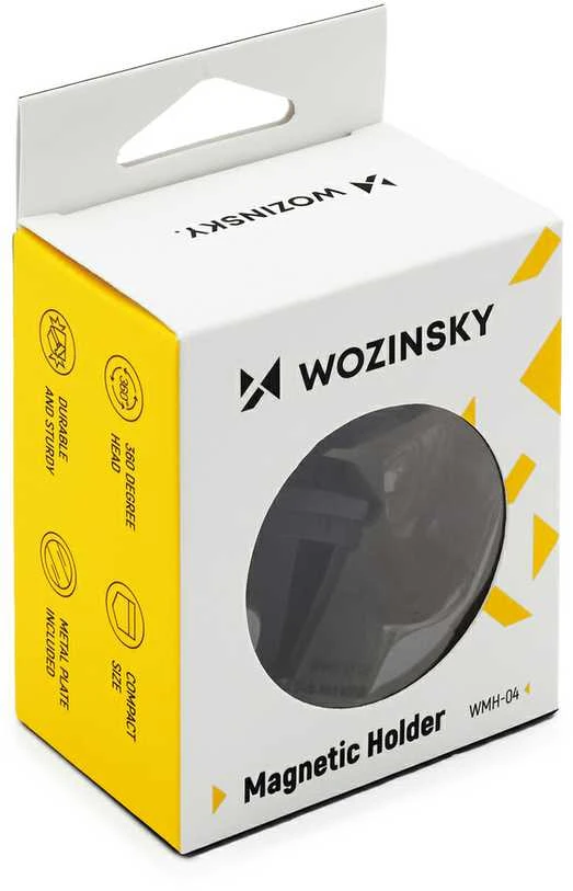 Wozinsky magnetinis telefono laikiklis oro grotelėms juodos spalvos (WMH-04)