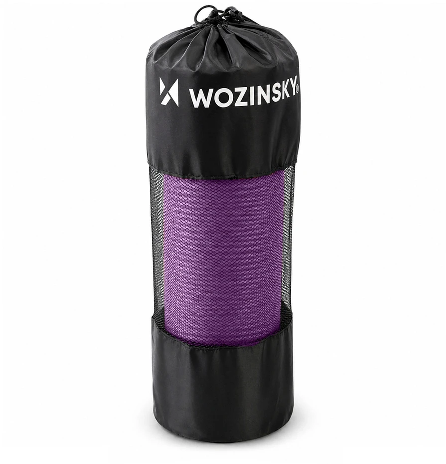 Wozinsky WNSP-15F mankštos kilimėlis 183 x 61 x 1,5 cm, storas gimnastikos kilimėlis jogai ir fitnesui – purpurinis