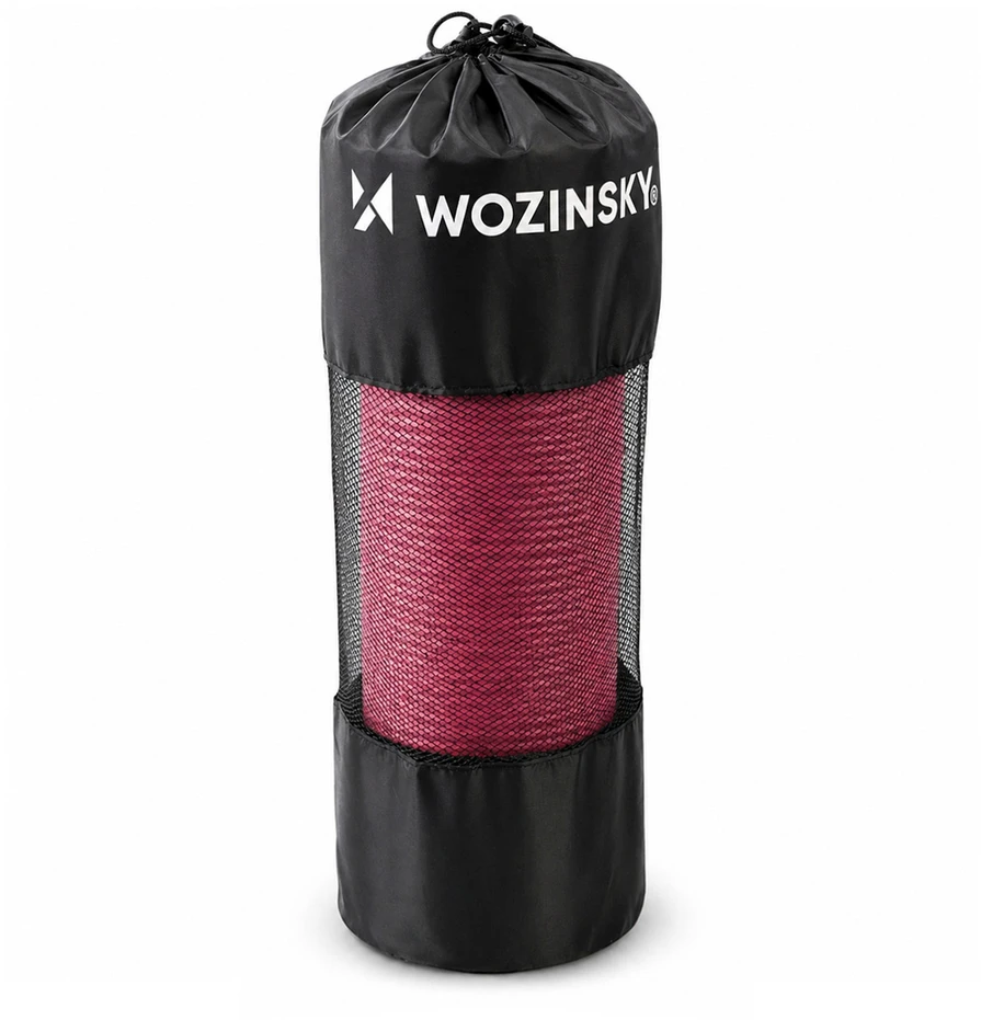 Wozinsky WNSP-15R mankštos kilimėlis 183 x 61 x 1,5 cm, storas gimnastikos kilimėlis jogai ir fitnesui - rožinis