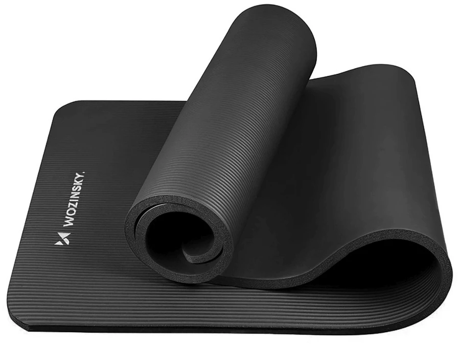 Wozinsky WNSP-15C treniruočių kilimėlis 183 x 61 x 1,5 cm, storas gimnastikos kilimėlis jogai ir fitnesui - juodas