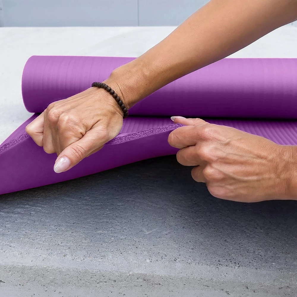 Wozinsky WNSP-15F mankštos kilimėlis 183 x 61 x 1,5 cm, storas gimnastikos kilimėlis jogai ir fitnesui – purpurinis