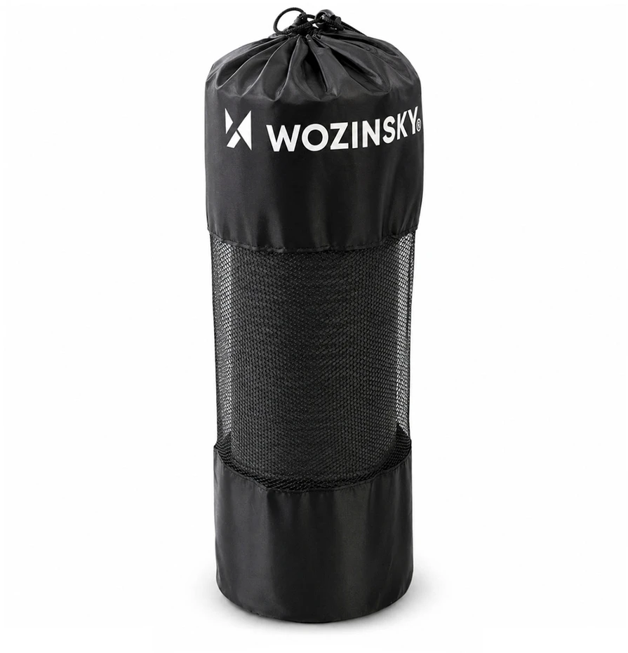 Wozinsky WNSP-15C treniruočių kilimėlis 183 x 61 x 1,5 cm, storas gimnastikos kilimėlis jogai ir fitnesui - juodas