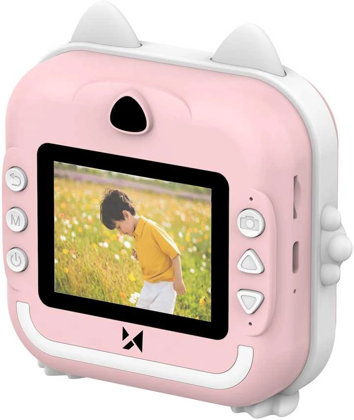 Wozinsky WDT-01 terminis lipdukų spausdintuvas vaikms su kamera – rožinės spalvos