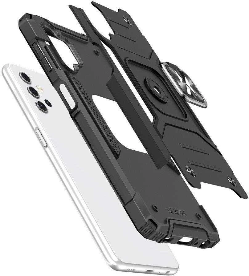Dėklas Wozinsky Šarvuotas dėklo dangtelis + magnetinis laikiklis Samsung Galaxy A13 5G Ring Armor juodas