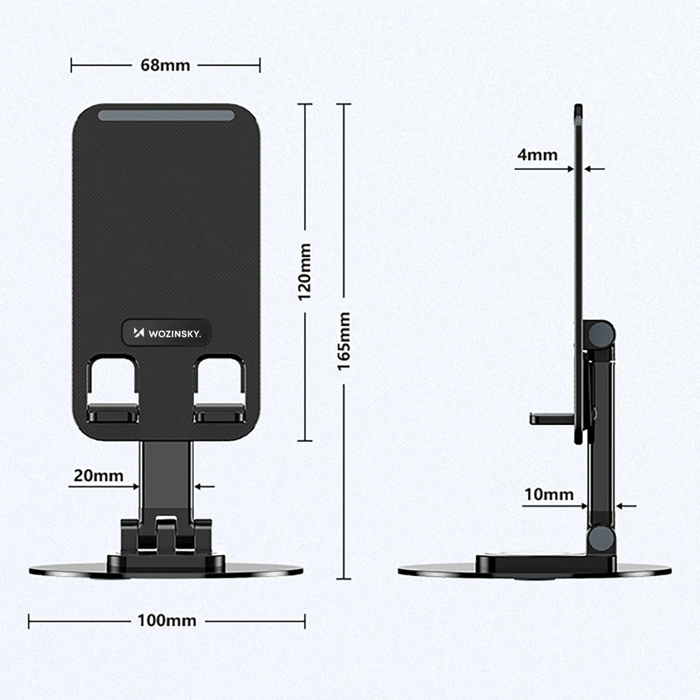 Wozinsky WPT-K393 stabilus telefono ir planšetinio kompiuterio stovas - juodas
