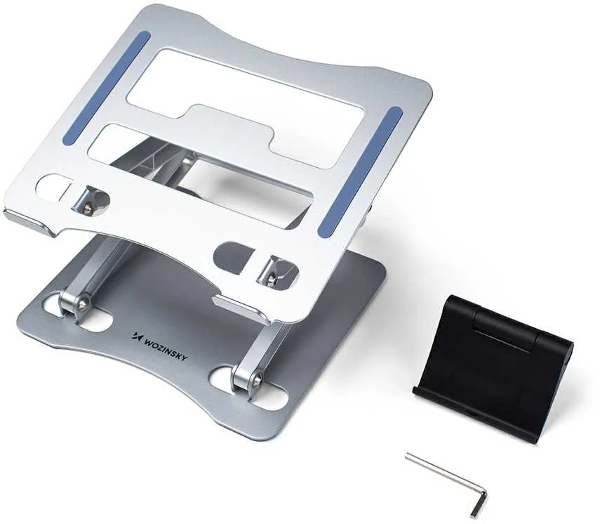 Wozinsky WRS-CPY75DSS aluminum nešiojamo kompiuterio stovas – sidabro spalvos