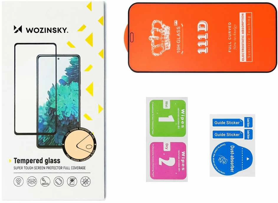 Dėklas Wozinsky Patvarus viso ekrano grūdintas stiklas su rėmeliu, skirtas Xiaomi Mi Band 8 Full Glue juodai