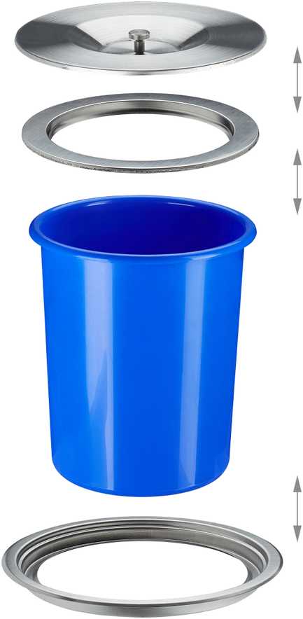 Bonideco Įmontuojama šiukšliadėžė stalviršiui 23x24cm, 5L