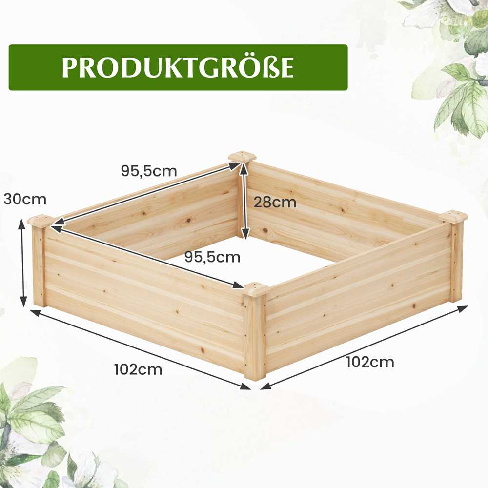 Bonideco Select Pakelta lysvė 102x102x30cm., šviesiai rudos spalvos