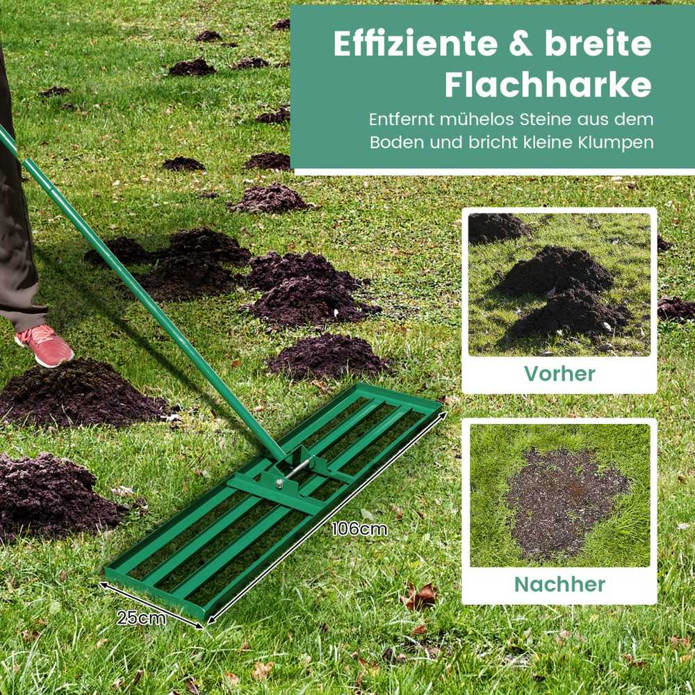 Bonideco Select Vejos lyginimo grėblys 106x25x170cm., žalios spalvos