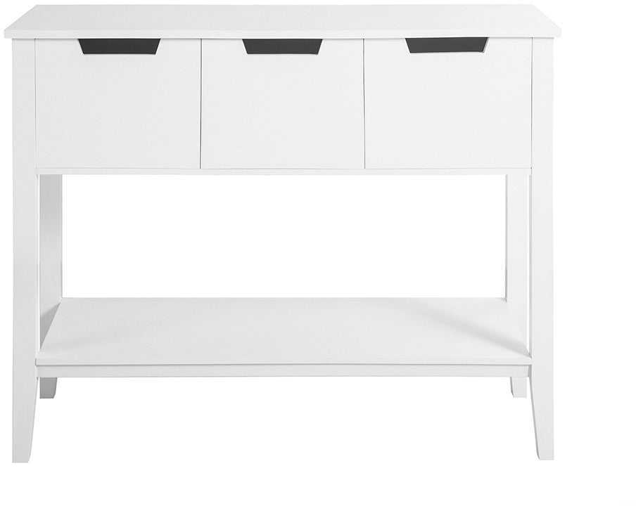 Konsolinis stalas su stalčiais 93x33x79cm., baltos spalvos