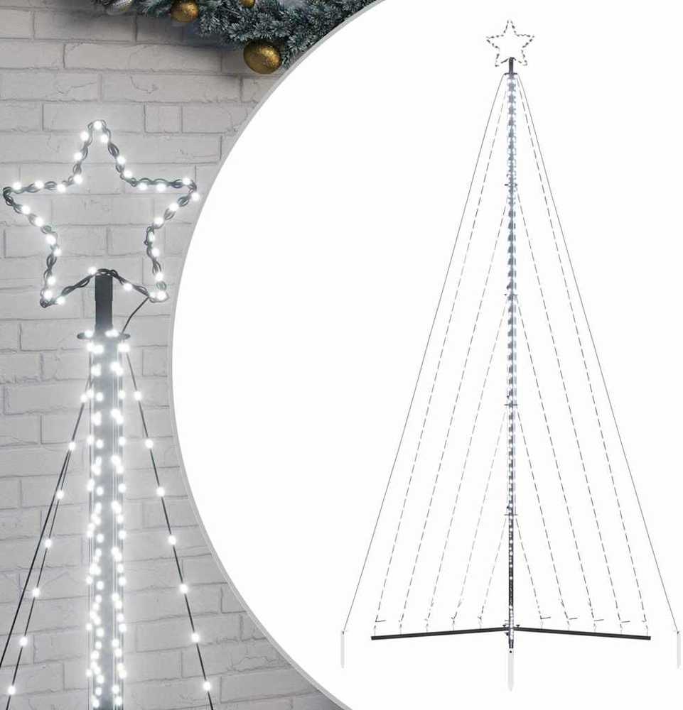 LED Kalėdų eglutė 570 LED Šalta Balta 399 cm