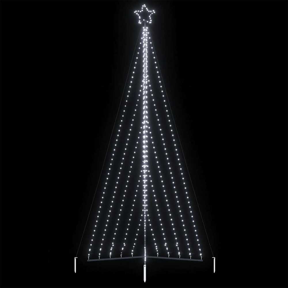 LED Kalėdų eglutė 570 LED Šalta Balta 399 cm