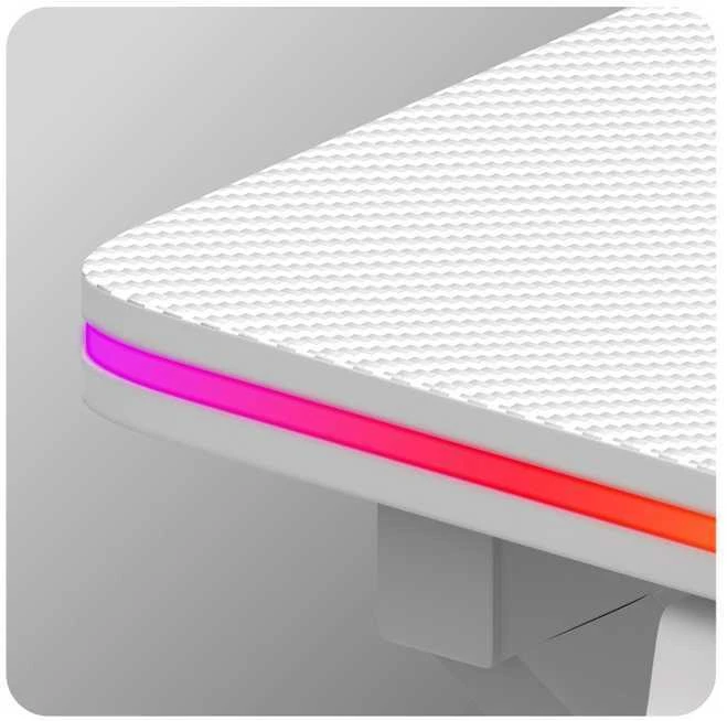 Žaidimų stalas „Huzaro Hero 1.7 RGB Baltas“, baltas