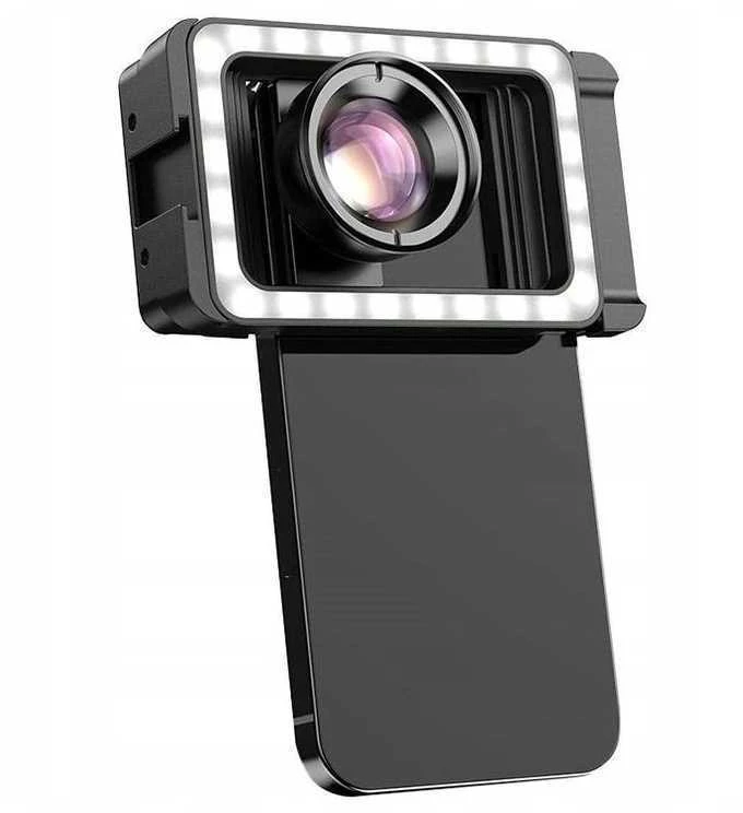 100 mm telefono makro objektyvas APEXEL APL-HB100FL23, su LED