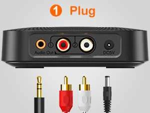 Ausinės 1Mii B06S Plus Bluetooth 5.2 aptX garso imtuvas 30m