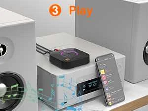 Ausinės 1Mii B06S Plus Bluetooth 5.2 aptX garso imtuvas 30m