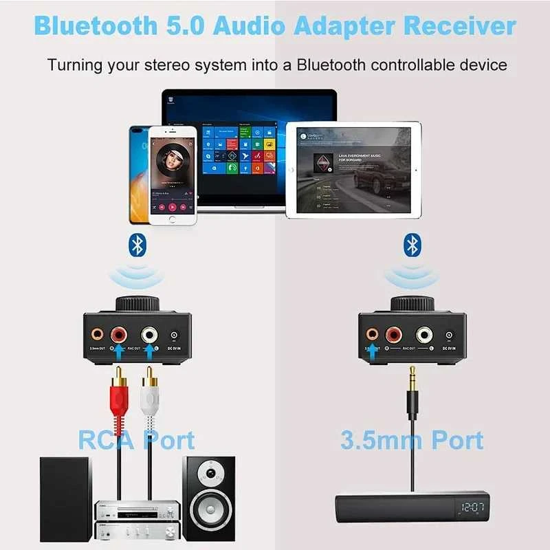 1Mii B06T3 Bluetooth 5.0 garso imtuvas 50m rankenėlė