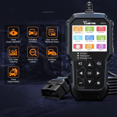 Acartool Vddiagtool OBDII skaitytuvas Vdiagtool VD30PRO
