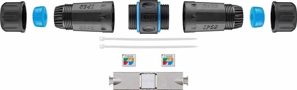 Goobay Outdoor (IP68) LAN kabelio jungtis, CAT 6A ekranuotas 44414