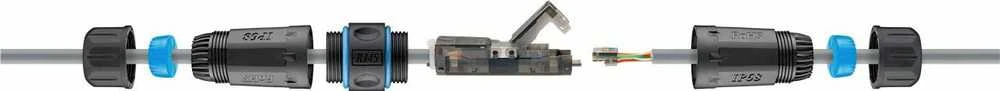 Goobay | Lauko (IP68) LAN kabelio jungtis, CAT 6A UTP neekranuotas | 44416