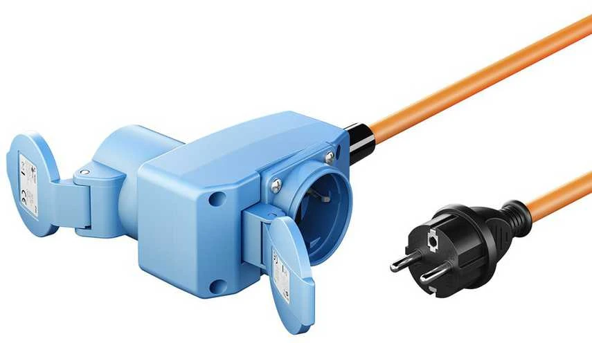 „Goobay“ CEE adapterio laidas, įžemintas kištukas į 90° CEE lizdą ir įžemintas lizdas