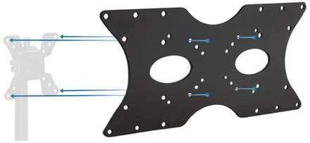 Spacetronik SPB008 VESA adapterio tvirtinimo schema