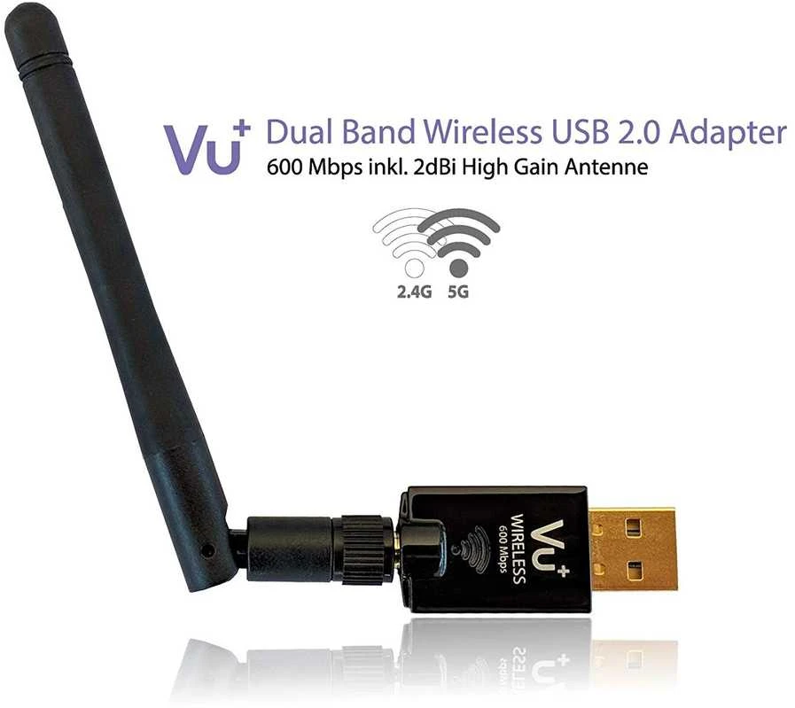 Adapteris WiFi VU+ 600mbps 2.4 GHz. 5GHz