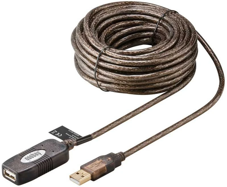 Wentronic USB laidas Goobay USB-A - USB-A 10 m Juodas (533888)