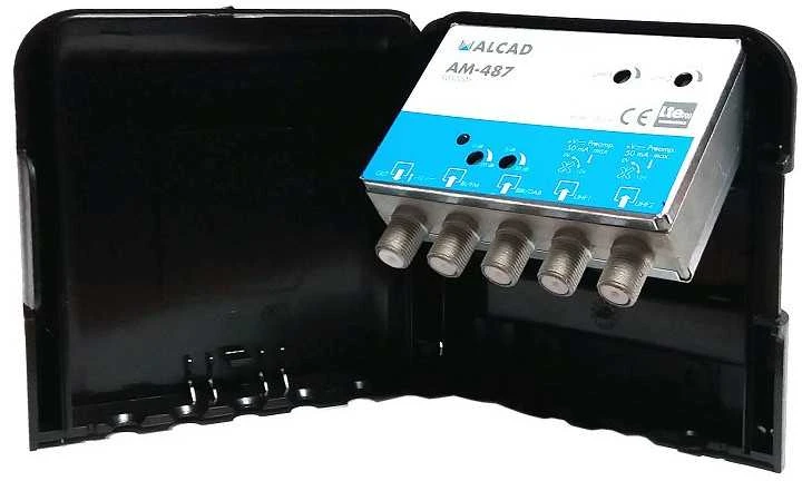 Alcad AM-487 stiebo stiprintuvas 32dB 2xUHF+VHF+FM