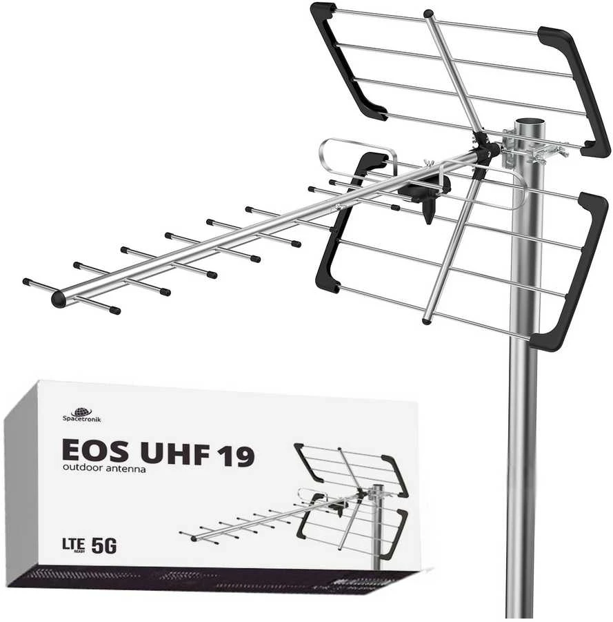 Antena DVB-T2 Spacetronik EOS UHF 19 Juodas