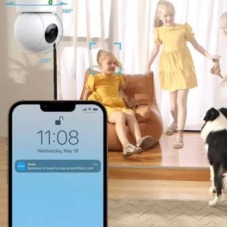 Aosu Glazero „Aosu P1 Pro 2K 4MP“ besisukanti „WiFi“ kamera