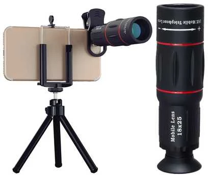 Fotoaparato Objektyvas - Apexel APL-T18XZJ 18x Telefoto Objektyvas išmaniesiems telefonams su trikojų