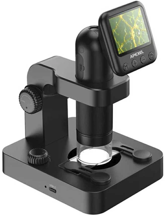Žiūronai kaitmeninis mikroskopas Apexel su 2MP RGB 20-100x LED ekranu