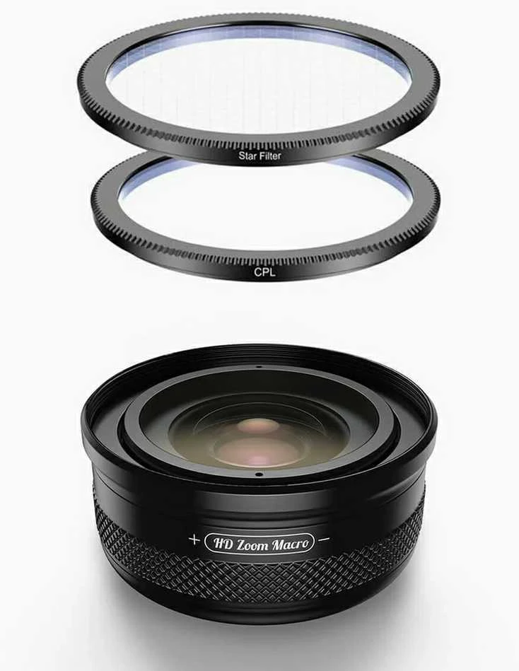 Apexel ZoomMacro 10-20X makro objektyvas išmaniesiems telefonams