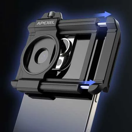 Apexel ZoomMacro 10-20X makro objektyvas išmaniesiems telefonams