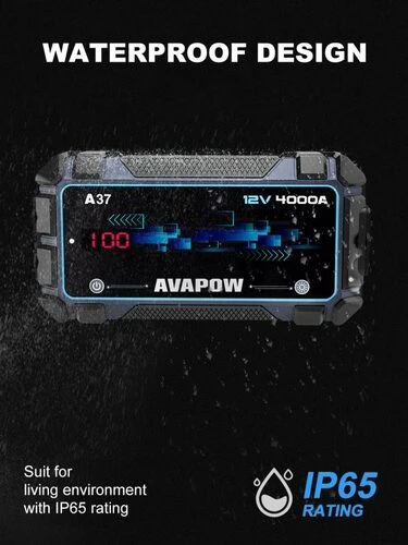 Automobilio užvedimo įrenginys Avapow A37 12V 4000 A, su išorine 20000 mAh baterija