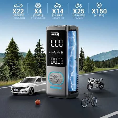 Avapow Eu Kompresorius, galintis 150 PSI 8000 mAh AVAPOW AP18