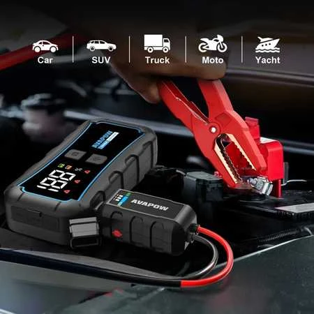 Avapow Eu AVAPOW E5PRO užvedimo įkroviklis 2000A 44.4Wh