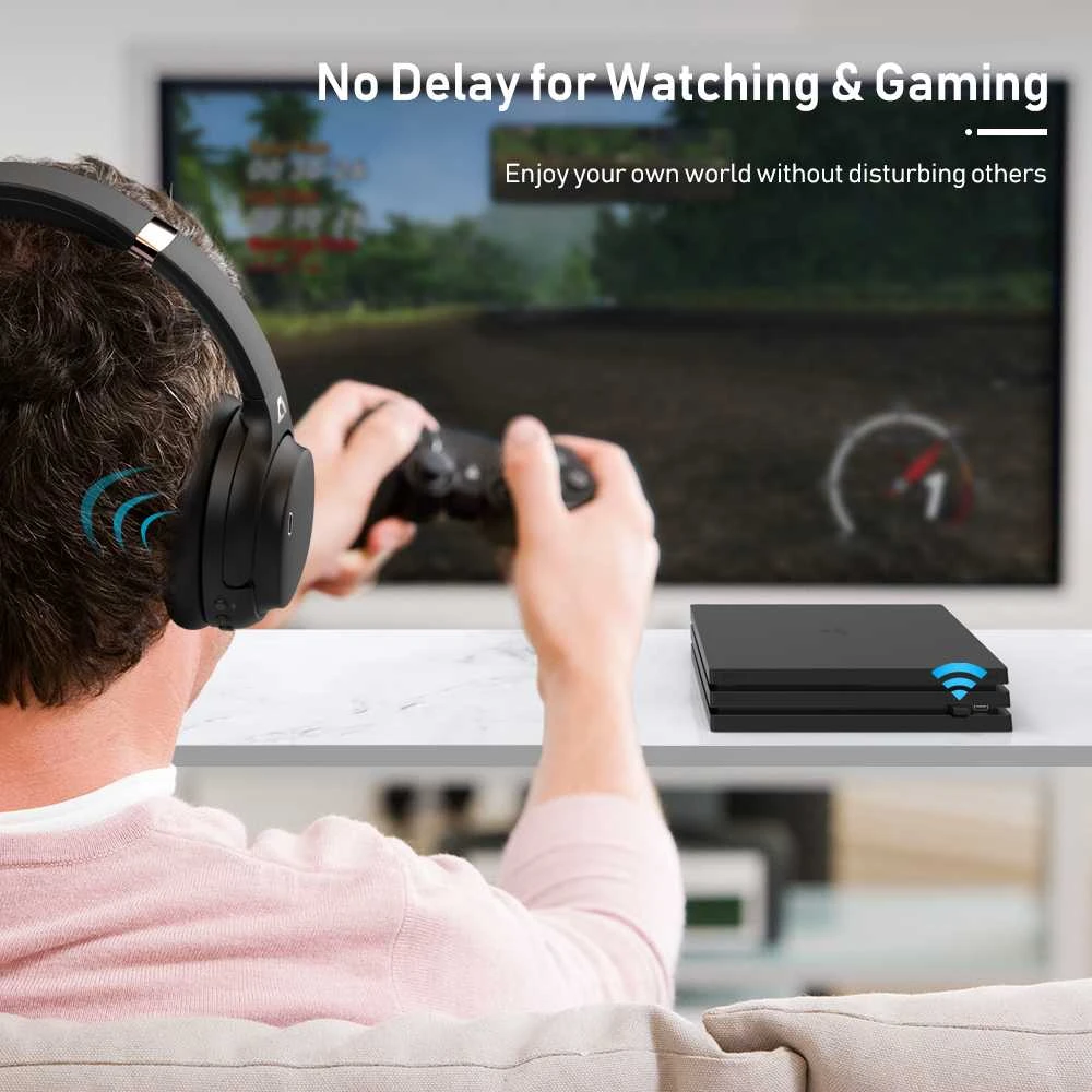 B10A Bluetooth siųstuvas žaidimams su ausinėmis