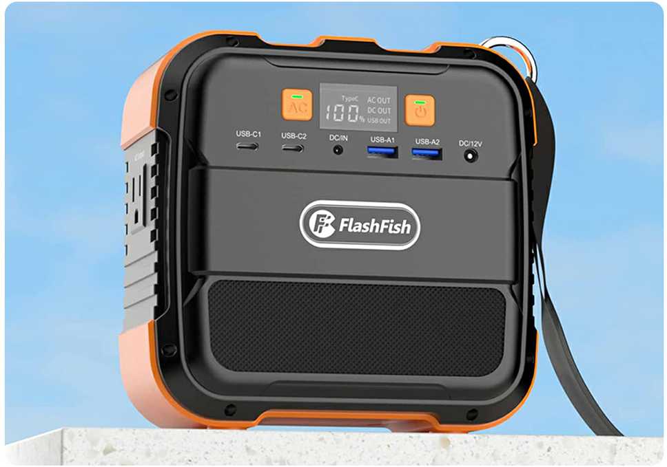 Nešiojamoji maitinimo stotis FlashFish A101 120W 26400mAh Powerbank su LED