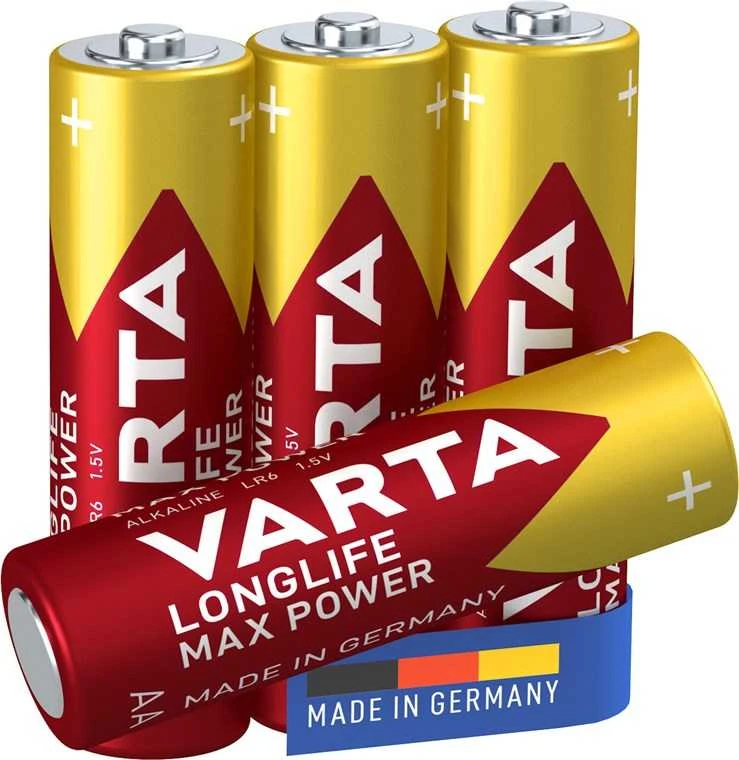 Varta AA baterijos su Vokietijos kokybės ženklu