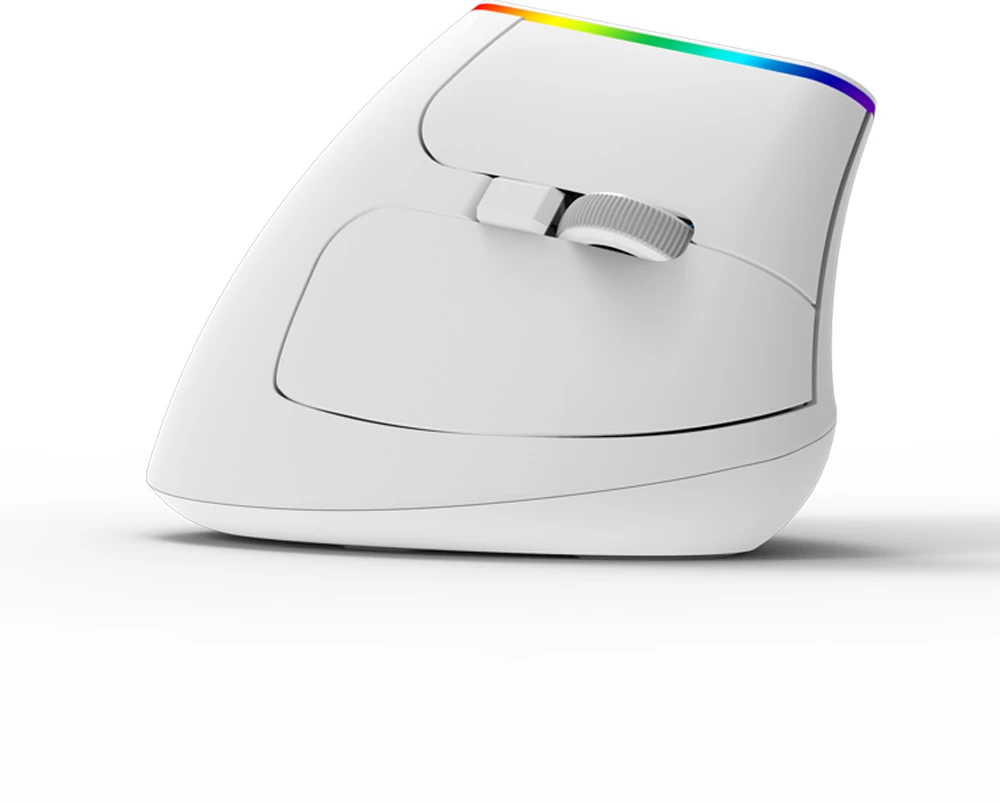 Belaidė pelė pionowa Delux M618C RGB balta