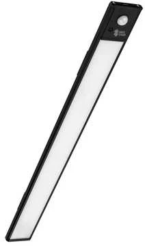 Belaidė LED lempa su judesio jutikliu, 40 cm, juoda