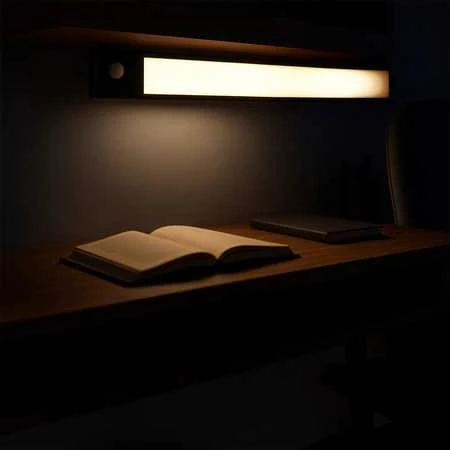 Belaidė LED lempa su judesio jutikliu, 60 cm, juoda