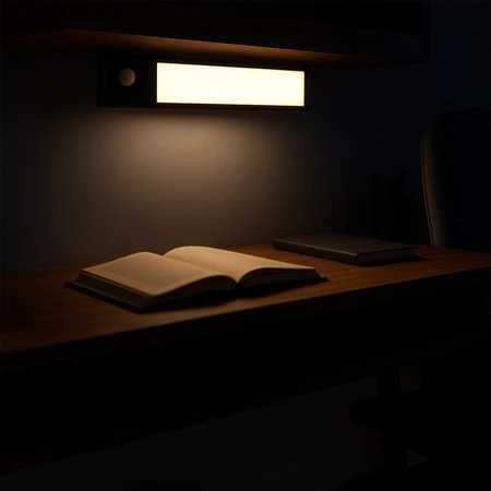 Belaidė LED lempa su judesio jutikliu, 20 cm, juoda