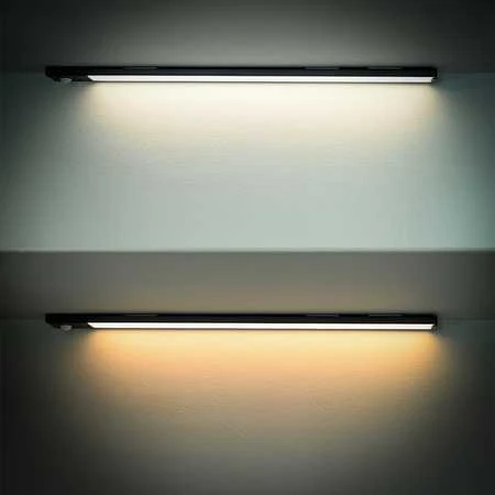 Belaidė LED lempa su judesio jutikliu, 40 cm, juoda