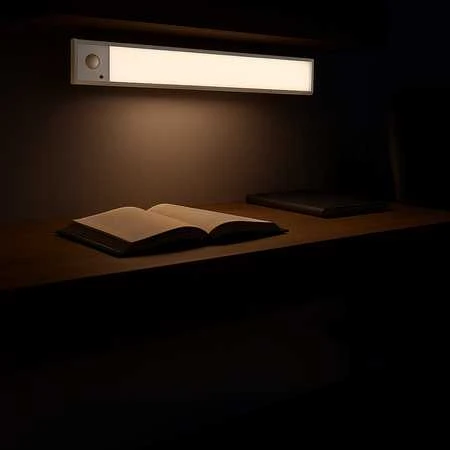 Belaidė LED lempa su judesio jutikliu, 40 cm, sidabrinė