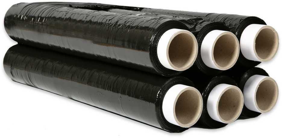Bublaki Juoda stretch plėvelė 15 kg, 6 vnt. paketas