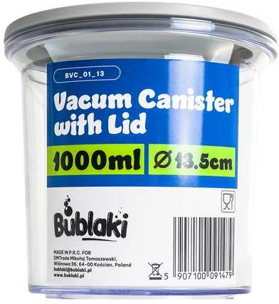 Bublaki Vakuuminis maisto indas 1000 ml, aukštis 13 cm